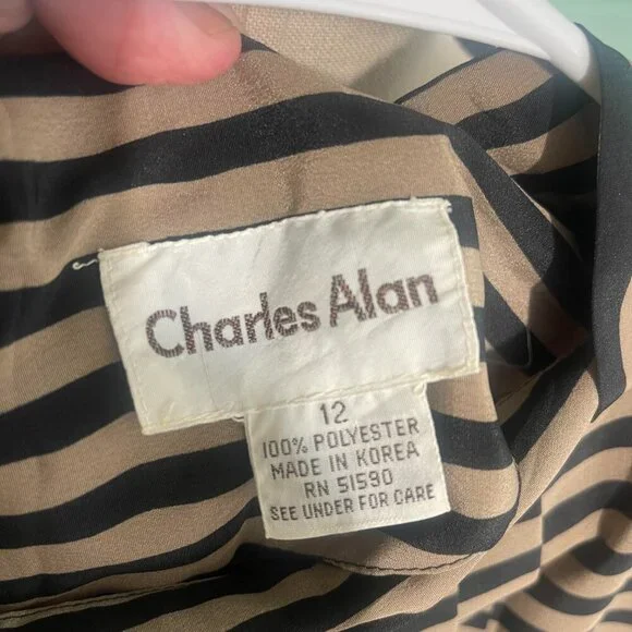 🖤 Vintage Charles Alan Striped Dress - Picture 2 of 3